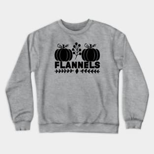 Flannel Simple Lettering Crewneck Sweatshirt